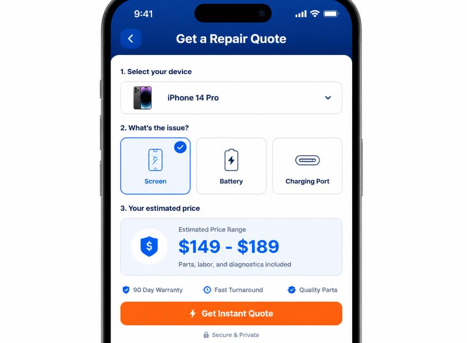 Repair Quote — product screenshot