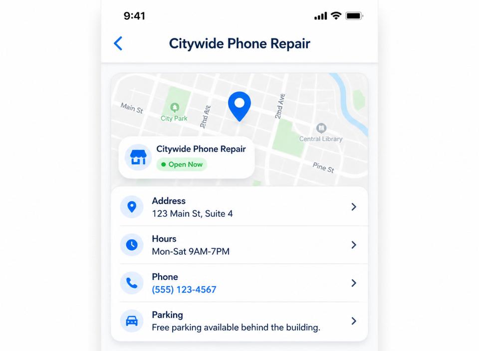 Store Information — product screenshot